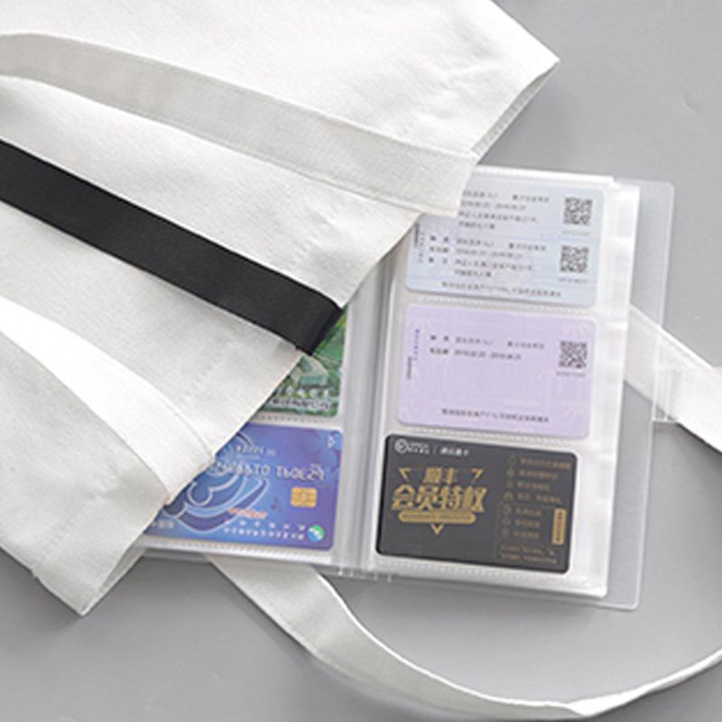 240 Slots Transparent PP Cover Business Card Book Large Capacity ID Holders Ticket Collection Clip