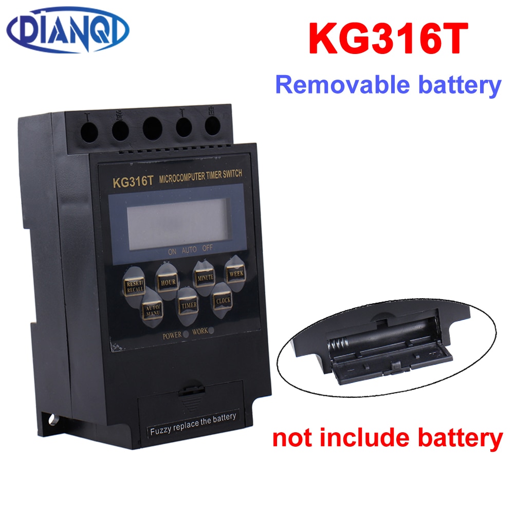 KG316 10A Intelligent Microcomputer Programmable Electronic Timer Time Switch Relay Controller AC 220V