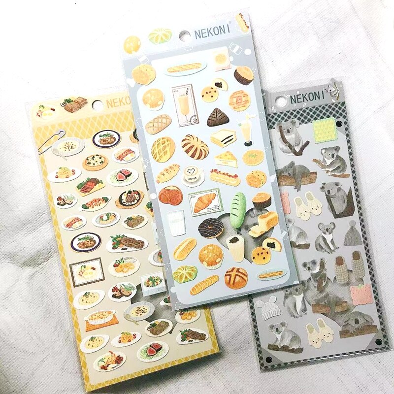 Cute Aesthetic Food Stickers Cake Bread Scrapbooking Journal Sticker Diary DIY Decoration Stationery Hobby Craft Supplies