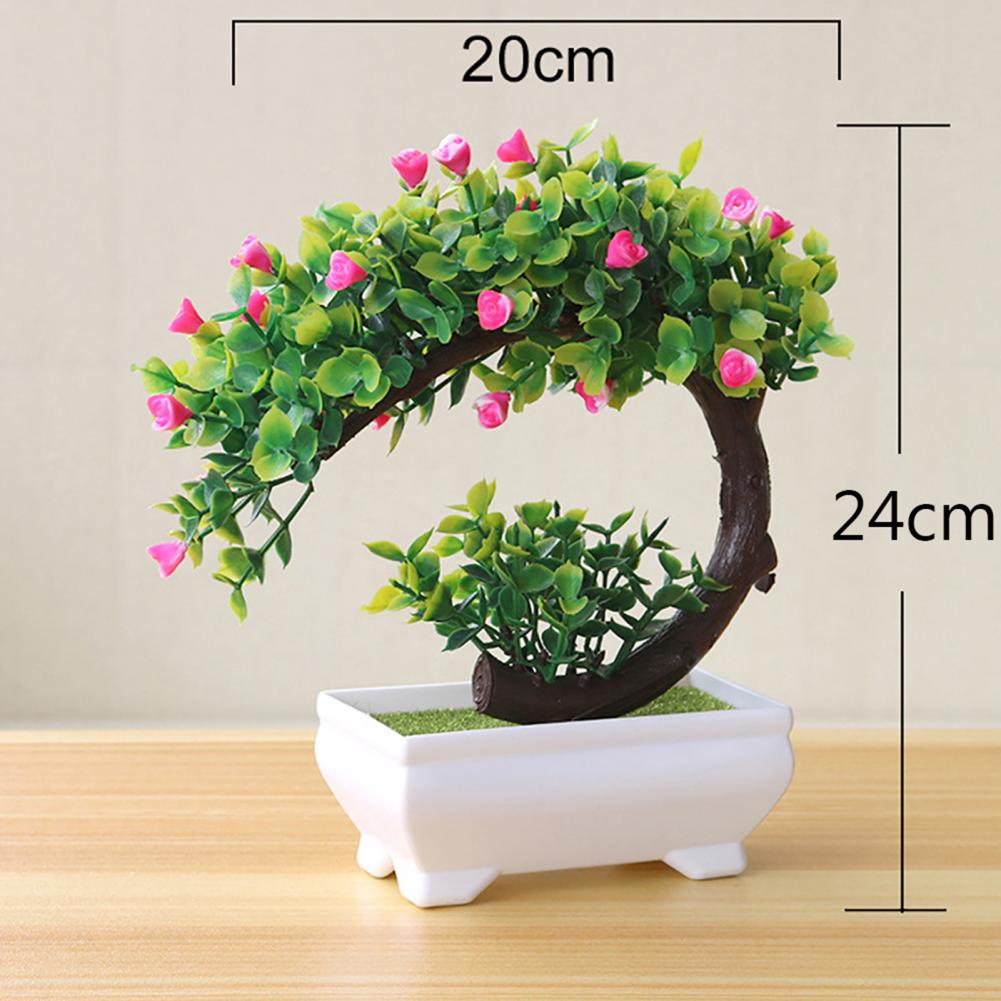 Kunstmatige Plastic Bonsai Nep Planten Bloem Bruiloft Home Decor Tuin Hotel Ingemaakte Kunstmatige Nep Plastic Bonsai Plant Boom