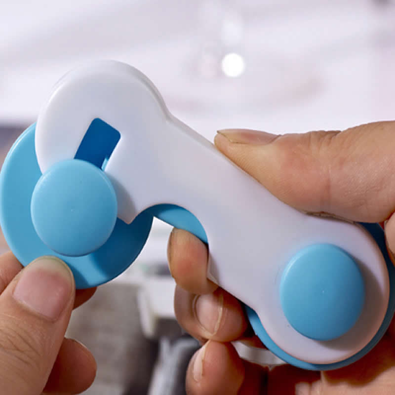 Candados de seguridad para cajones y armarios de bebé, cierres para frigorífico, bloqueadores de muebles, puertas para niños, cerradura de seguridad para niños pequeños, 4 Uds.: 4 PC Blue