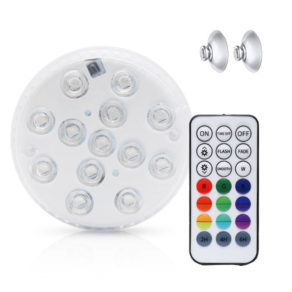 Outdoor Waterdichte Tub Batterij Operated Rgb Party Bad Spa Met Afstandsbediening Home Decor Tuin Vijver Dompelpompen Led Verlichting