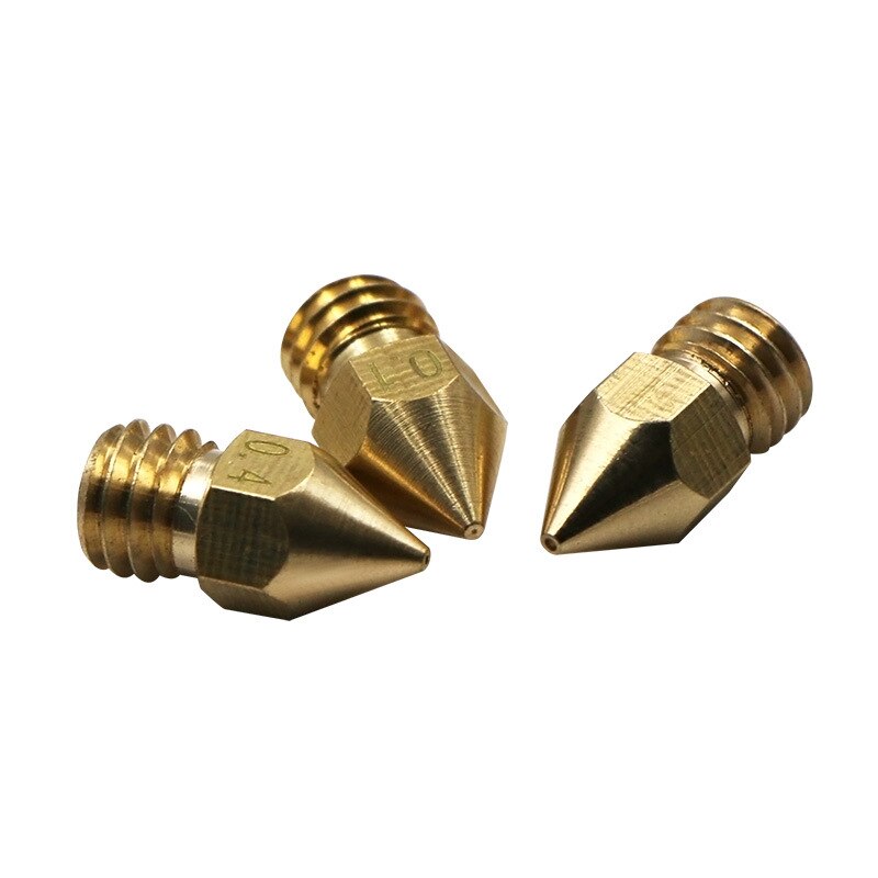 0.1-1.0mm 3d tulostimen messinki-suutin  mk8 suulakepuristimen suutin tulostuspää 3d tulostimen kirjainten tulostustarvikkeet