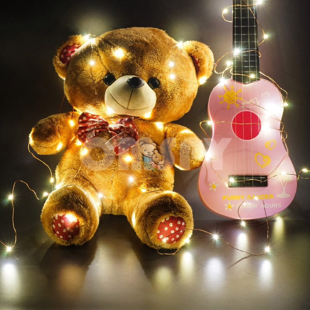 Tira de luces LED, alambre de cobre, 2M/3M/5M/10M, impermeable, para decoración de fiestas navideñas y bodas
