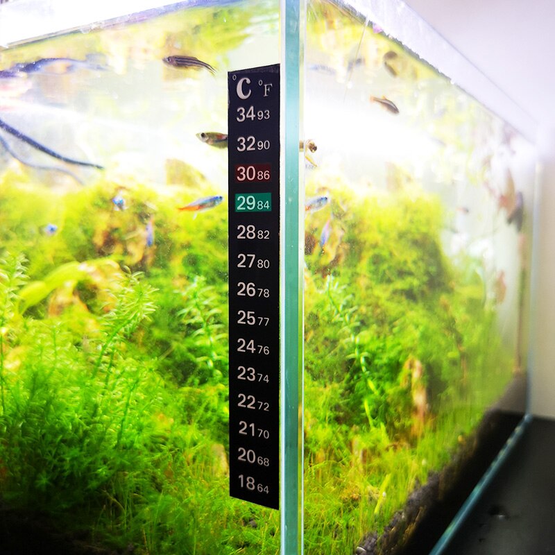 1Pc Aquarium Thermometer Sticker Fish Tank Temperature Meter Temperature Sensor Adhesive Strip Measurement Temperature Tools