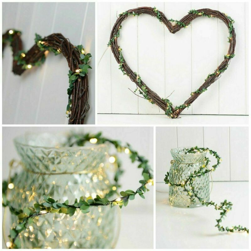 Rose Bloem Wijnstok Snaar Led Verlichting Decoratie Groen Blad Guirlande Batterij/Usb/Zonne-energie 3 M 5 M 10 M Warm Wit Kerstverlichting