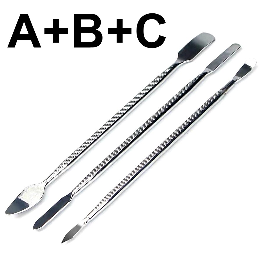 Universal Phone Repair Tools Kit Disassembly Blades Pry Opening Tool Metal Disassemble Crowbar Kit Phone Spatula Hand Tools Set: Stype A B C
