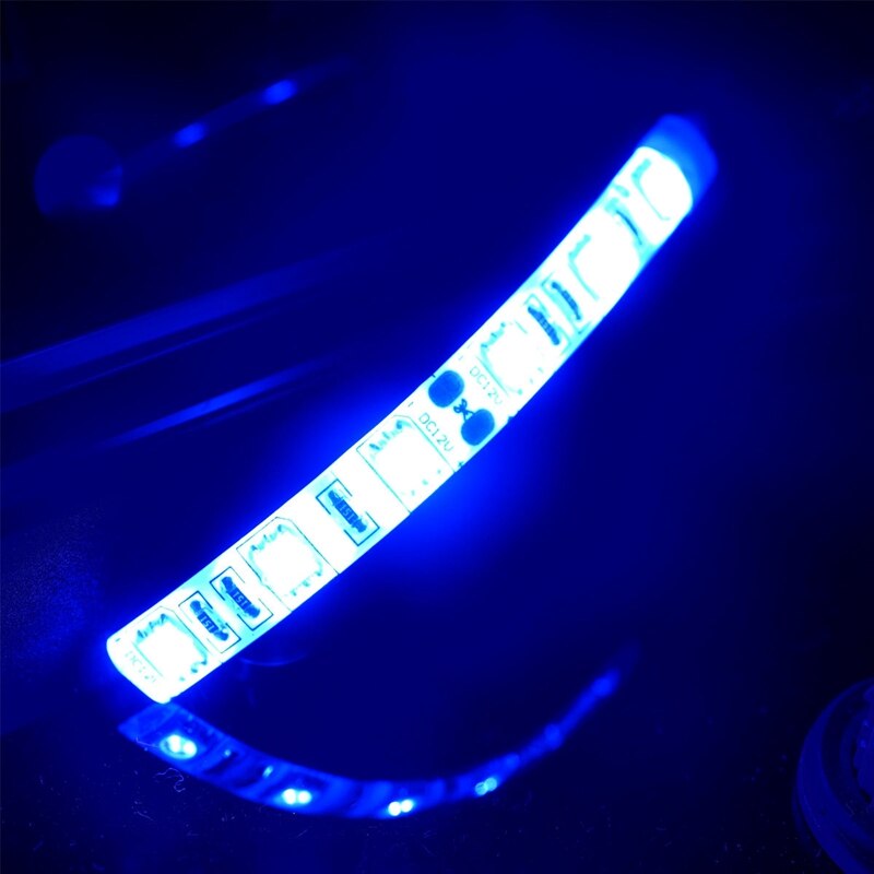 10Pcs 10Cm Waterdicht Blue 5050 Led Strip Verlichting Dc 12V Caravan Boot Auto