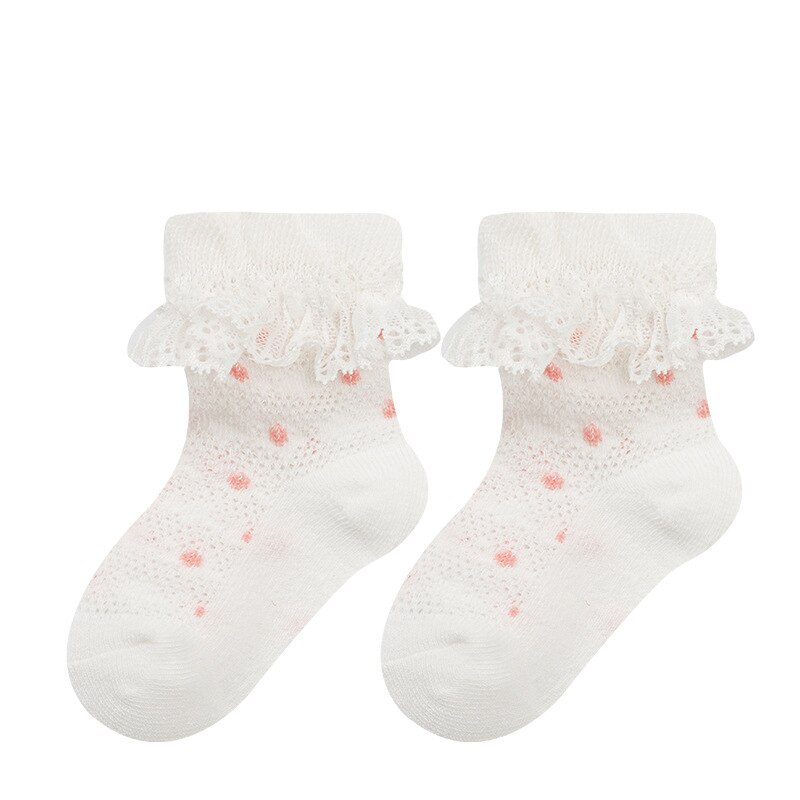 Summer Children Thin Cotton Princess Socks Baby Infant Girls Sweet Breathable Mesh Lace Socks Clothes Accessories: white / L(3-5 years)
