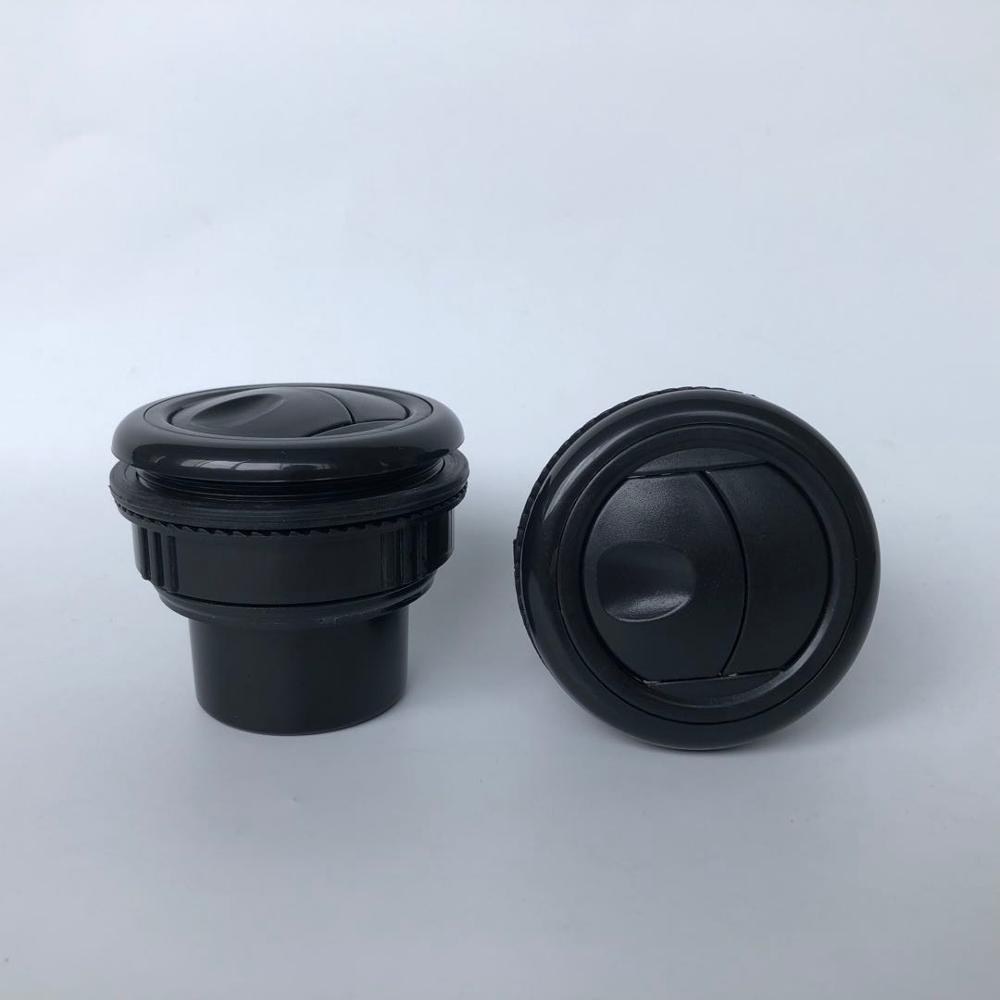 Round Flow Adjustable ABS Air Vent Dispenser Outlet A/C Air Conditioner RV Travel Trailer Car Caravan Dashboard Deflector: Black