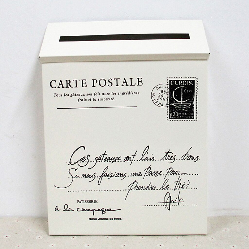 Vintage amerikansk udenfor brevkasse brevpost postkasse postkasse vægbeslag hjemme hoveddør: Beige