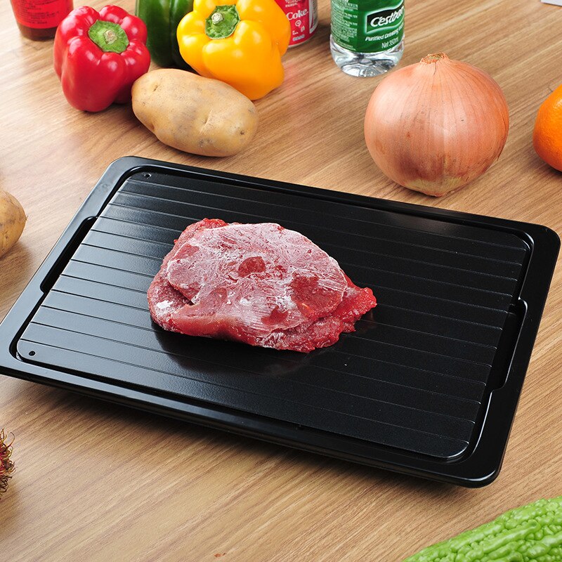 Aluminium Fast Defrosting Tray Frozen Meat Thawing Fresh Healthy Rapid Defrost Plate Food Gadgets Kitchen Tools