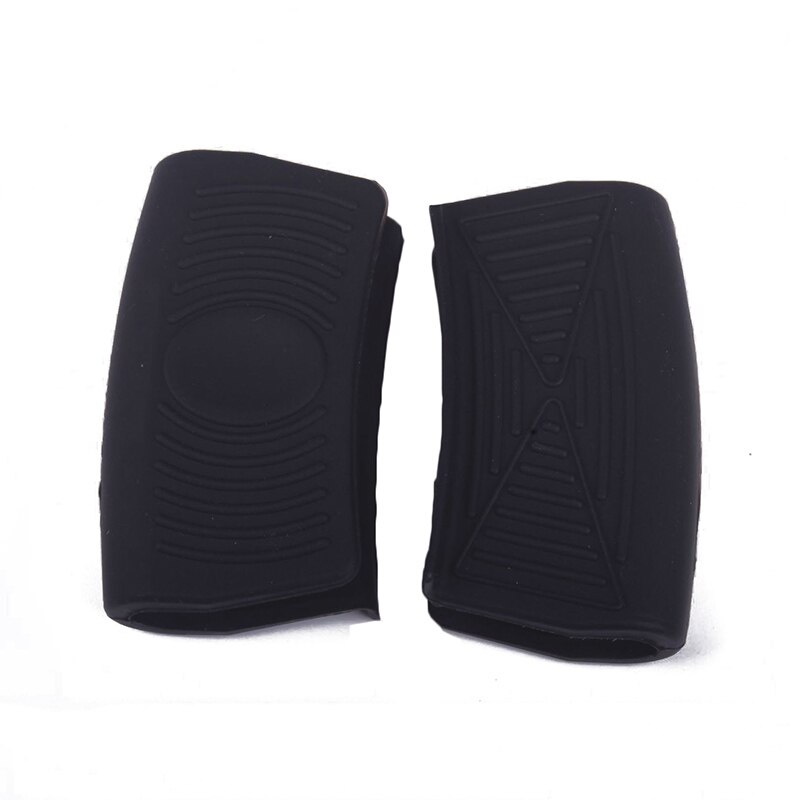 Siliconen pannenlappen 2 stuks praktische hittebestendige handschoenen oven mini handschoenen hittebestendige anti-verbrandingshandschoenen houders hittebestendige handschoenen: Zwart