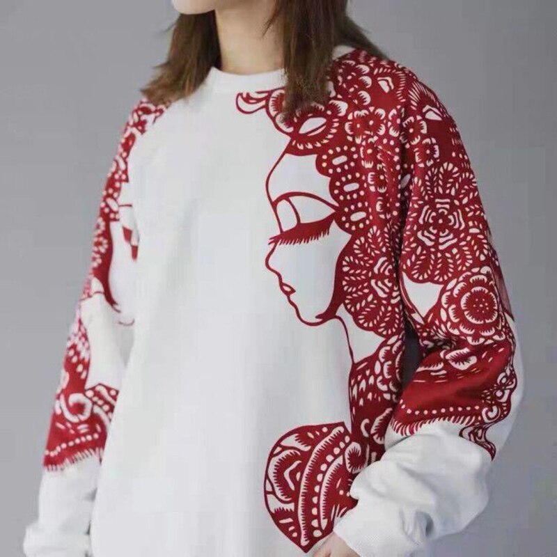 Trendy Casual Losse Luie Trui Vrouwen En Najaar Chinese Stijl Vrouwen Trui Kleding Voor Vrouwen: L