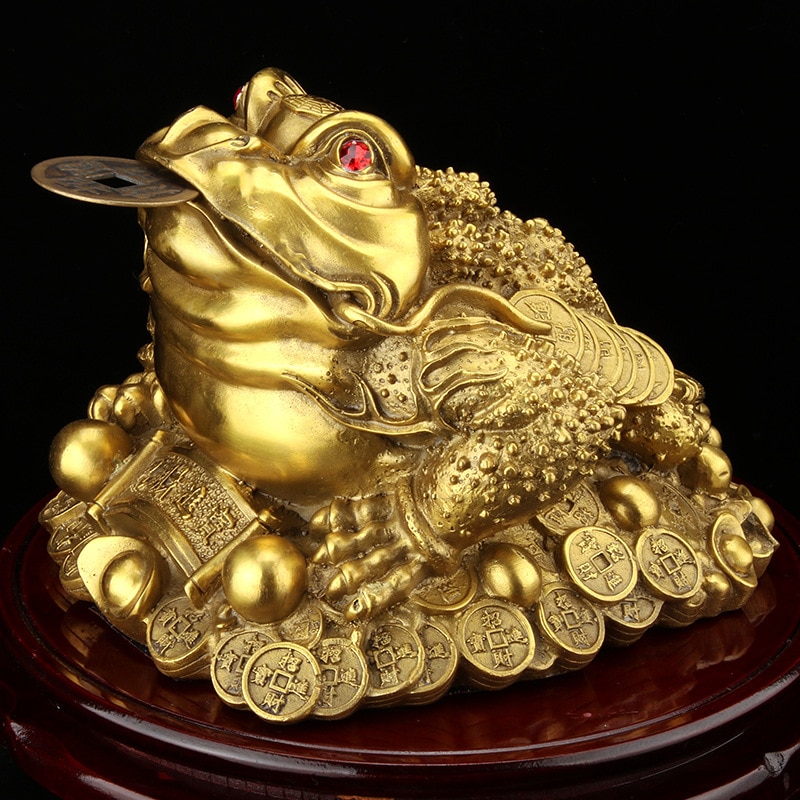 Copper Gold Toad Ornaments Gold Toad Shop Opening Living Room Wine Cabinet Desk Decoration Feng Shui A