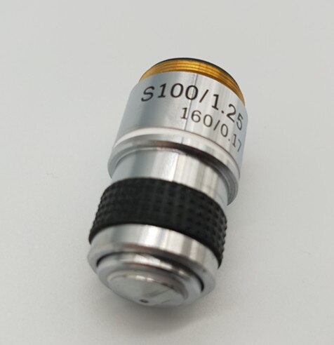 Best 100x Microscope achromatic Objective Lens 185mm biological 100x microscope objective lens