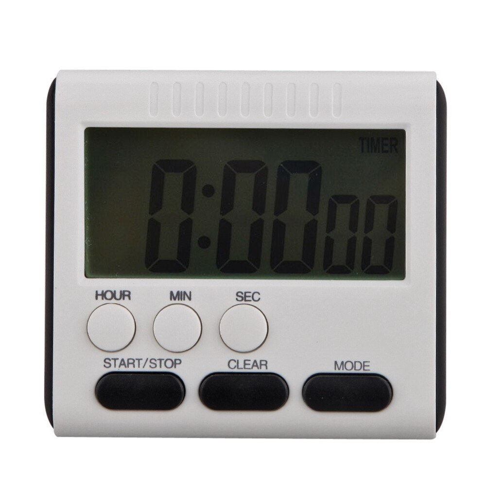 Magnetisk bred lcd digital køkkenur med stærk alarm digital påmindelse om tilberedningstid optælling af polstringsur i 24 timer