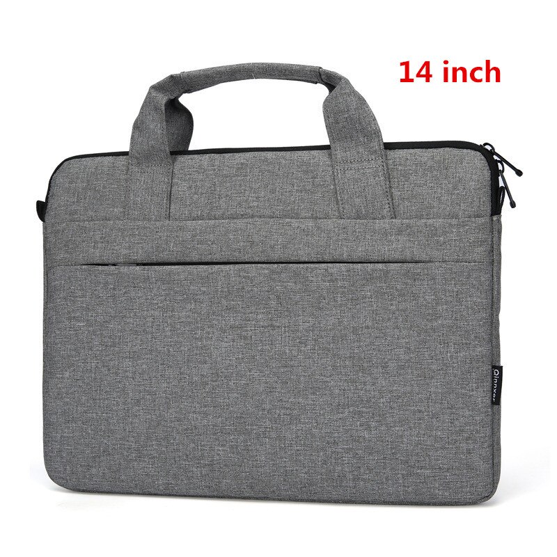 Thin Section Laptop Briefcase Men Women Portable Document Bag Travel Liner Package Ipad Phone Storage Pouch Accessories Supplies: Light grey 14inch