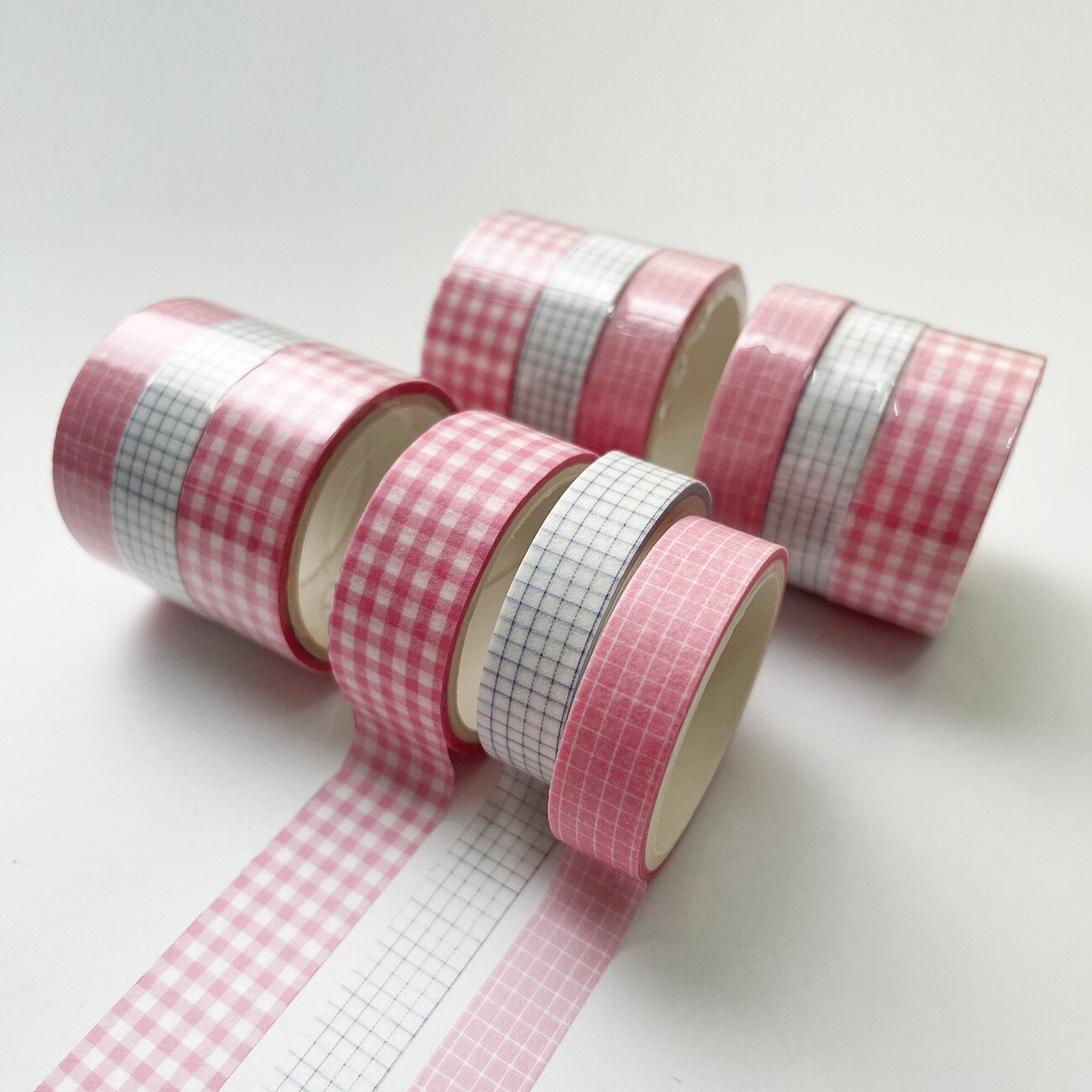 Juego de cintas Washi de 3 piezas, cintas decorativas de Flora geométrica, grabables, Vintage, para manualidades, álbum de recortes, diario, planificador