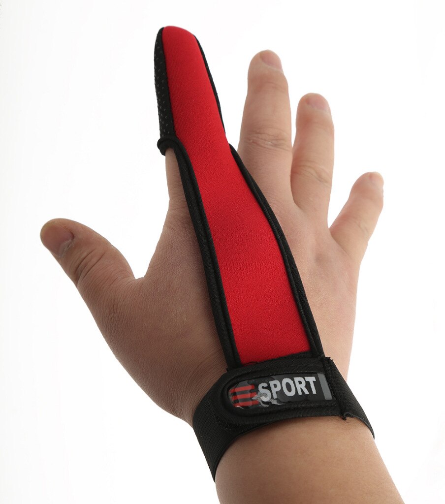 Glace de mer Rock Fly protège-doigts unique gants de pêche pour les pêcheurs un doigt Surfcasting gant antidérapant outils de pêche utiles: Rouge