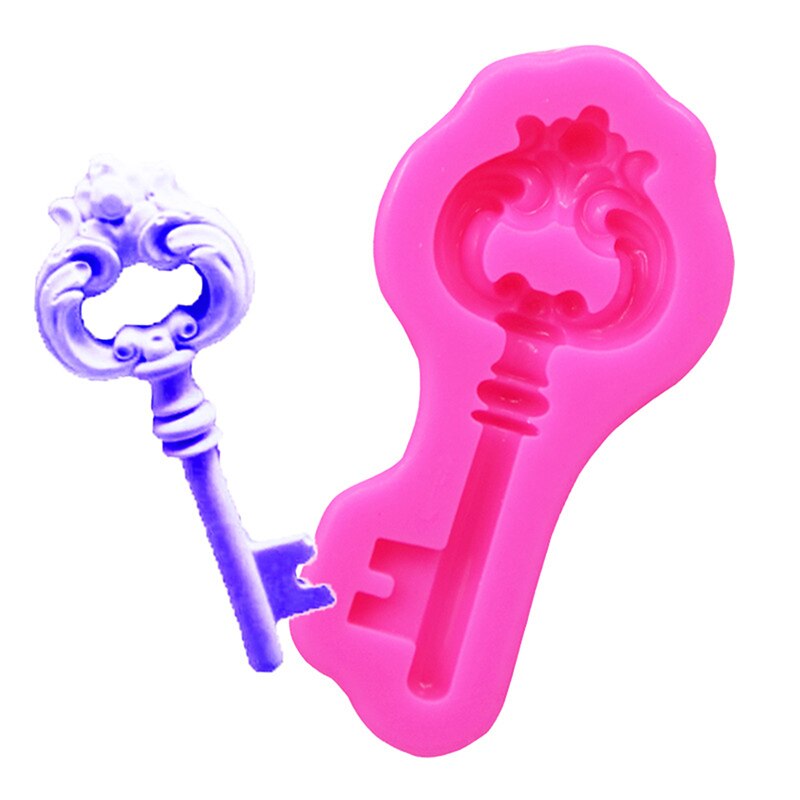 Klucze Sugarcraft foremki do polewy na ciasto czekoladowe formy silikonowe narzędzie do dekoracji ciast narzędzie klucz w stylu Retro kształt formy silikonowe