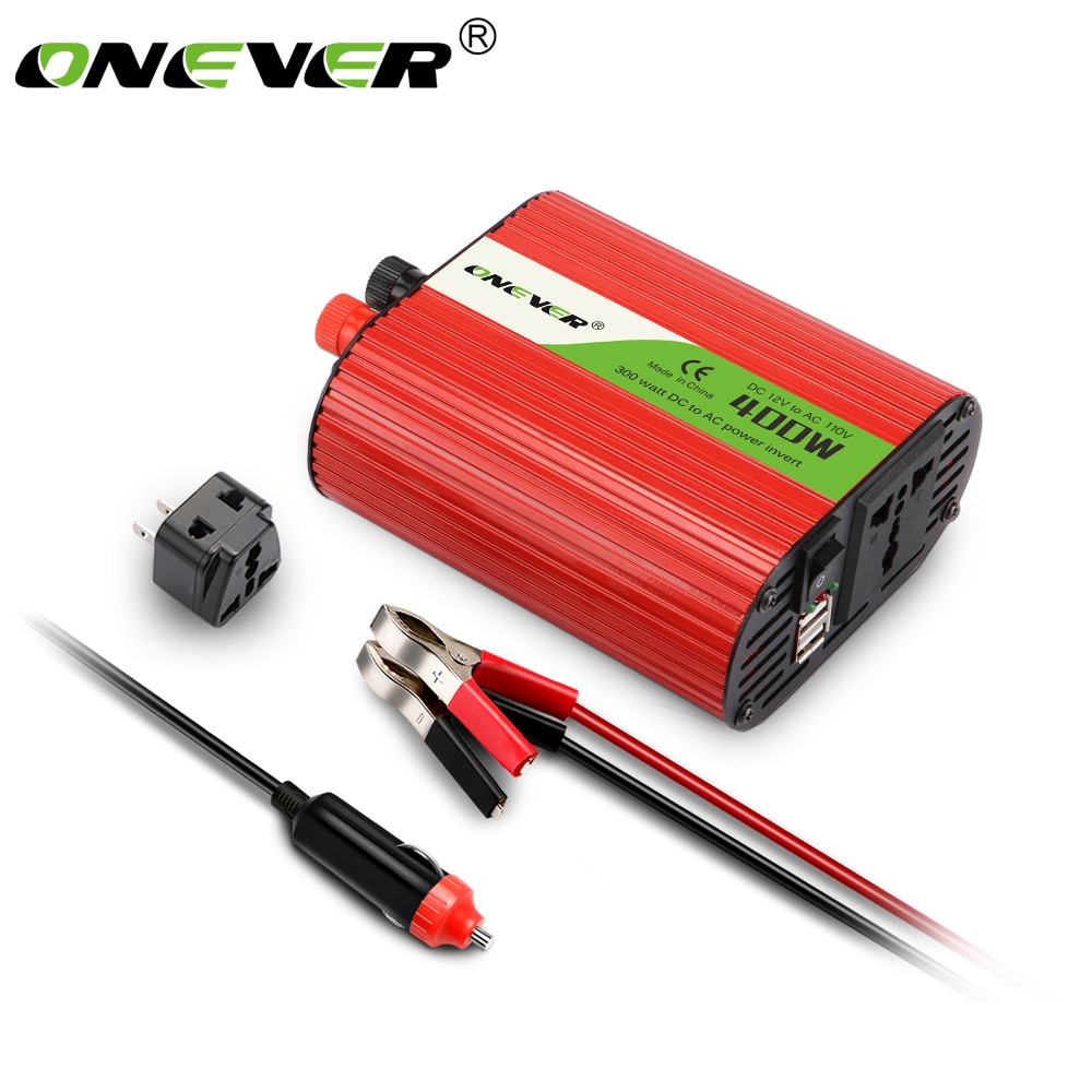 400 W Auto Omvormer Converter DC 12 V naar AC 110 V gemodificeerde Sinus Power Dual USB charger 5 V Uitgang auto styling