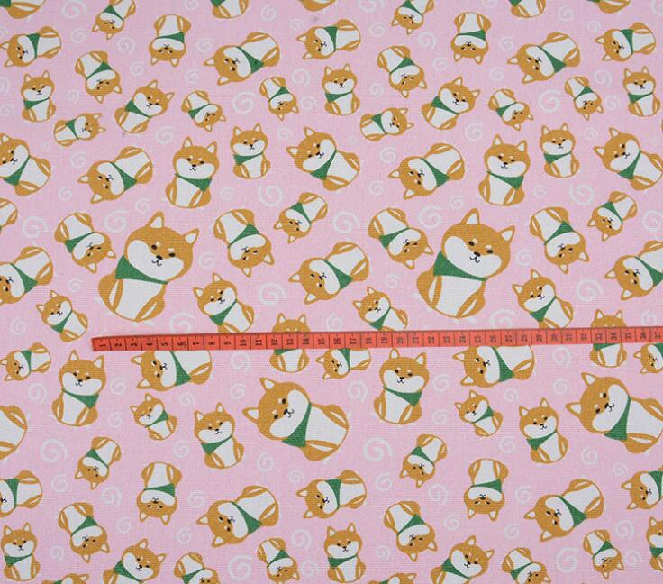 Tissu de coupe en coton 13 couleurs Shiba | Chiens inu chats chanceux, toile imprimée, tissu en coton, accessoires bricolage 1 mètre 0.914: 2