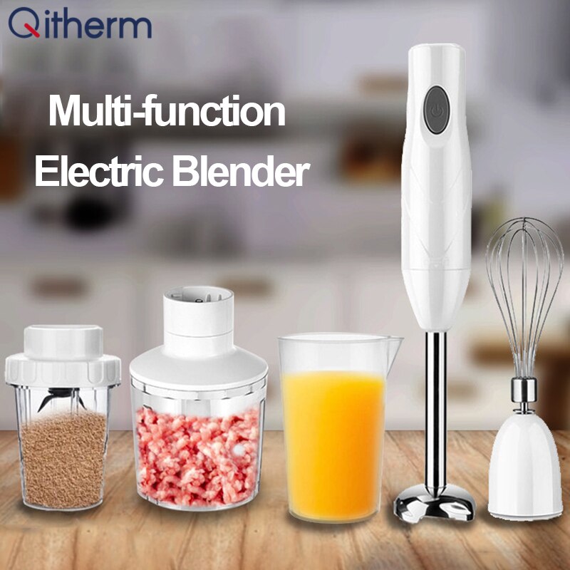 Household Electric Blender Multi function Food Processor Mixer Portable Kitchen Whisk Beaker Juicer Milkshake Maker Blender