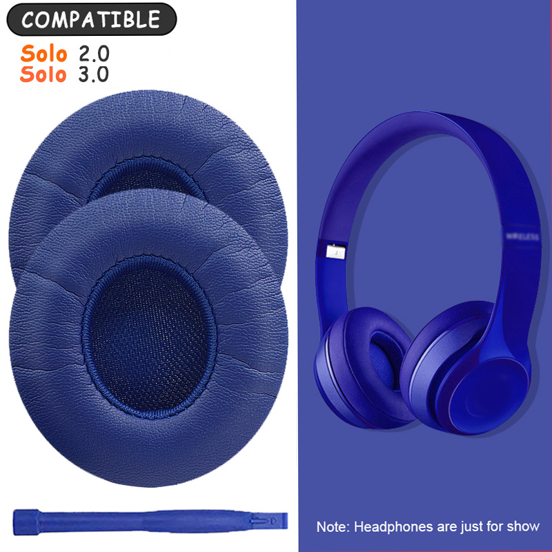 KUTOU Oorkussen Voor Beats Solo 2 Solo 2 Oorkussen Solo 3 Solo 3 Hoofdtelefoon Oorkussens Oorschelpen Vervangende Onderdelen Headset Foam Pad: MULTICOLOR