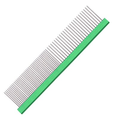 20 x 4.5cm rustfri stål kamme til hunde farvet frisør kæledyr pleje kam: Grøn