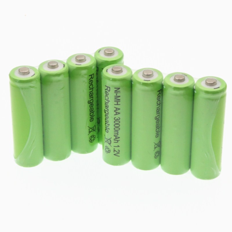4 ~ 20 st 3000 mah  aa 1.2v batteri ni-mh uppladdningsbart batteri för leksakskamera mikrofon
