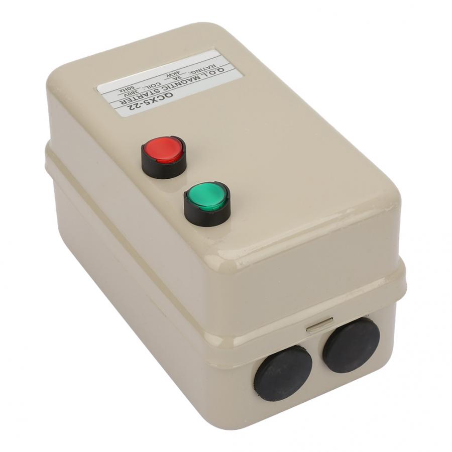 3 Phase Motor Magnetic Starter Synchronous with Motor AC380V 4KW Protection features include overload over joints