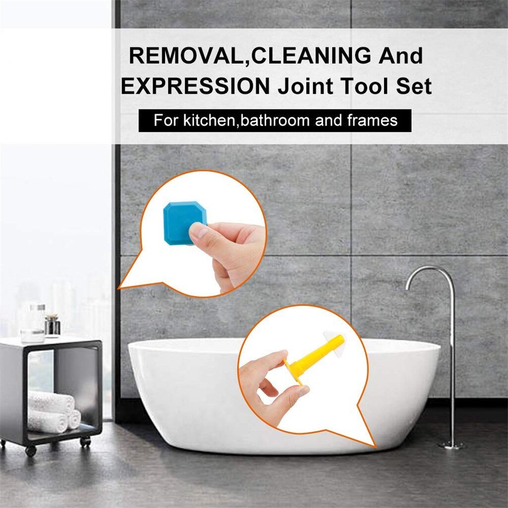 8 Stuks Set Kit Spatel Caulking Tool Kit Schraper Gezamenlijke Silicone Grout Remover Tb Badkamer Frames Kit Seals