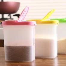 Food Storage Box Clear Container Set with Pour 2 Lids Kitchen Food Sealed Snacks Dried Fruit Grains Tank Storage Cereal Box
