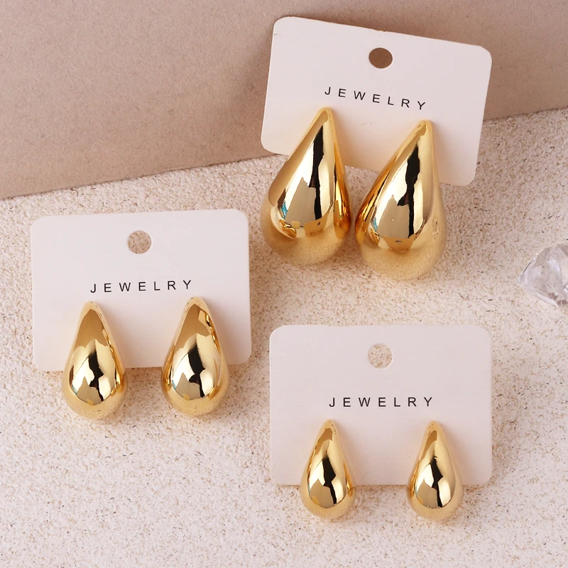Pendientes de aro gruesos de gran tamaño para mujer y niña, de Plata de Ley 925 chapada en oro, 12/14/18mm, joyería de lujo: Oro / Chapado en cobre envejecido