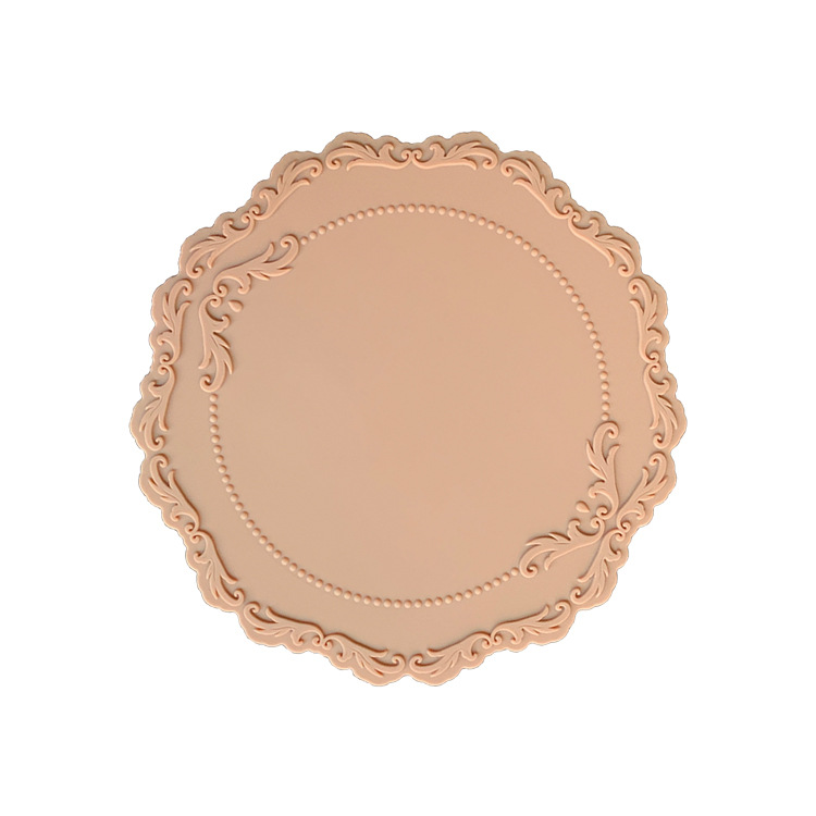 Almohadilla aislante resistente a altas temperaturas, tapete de silicona resistente al calor para mesa de comedor, tapete grueso para el hogar, tapete para tazas, cuenco y plato: Azul