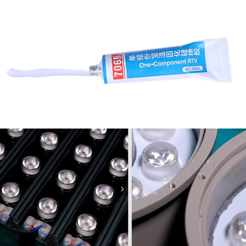 Pegamento para componentes electrónicos, sellador Adhesivo resistente al agua de secado rápido, grupo único, multiusos, 50ml, 706