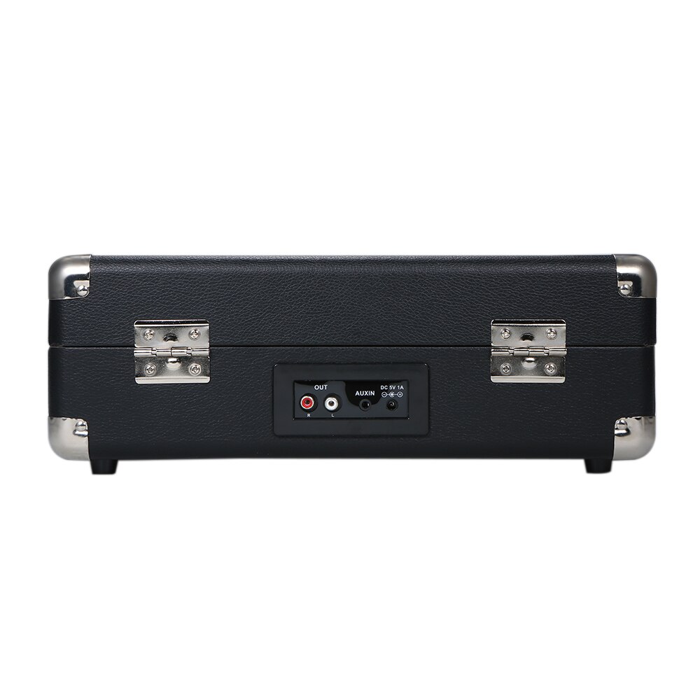 Vinyl Turntable Record Player 33/45/78 RPM Records Portable Leather Gramophone Phonograph Speaker 3.5mm Antique Retro