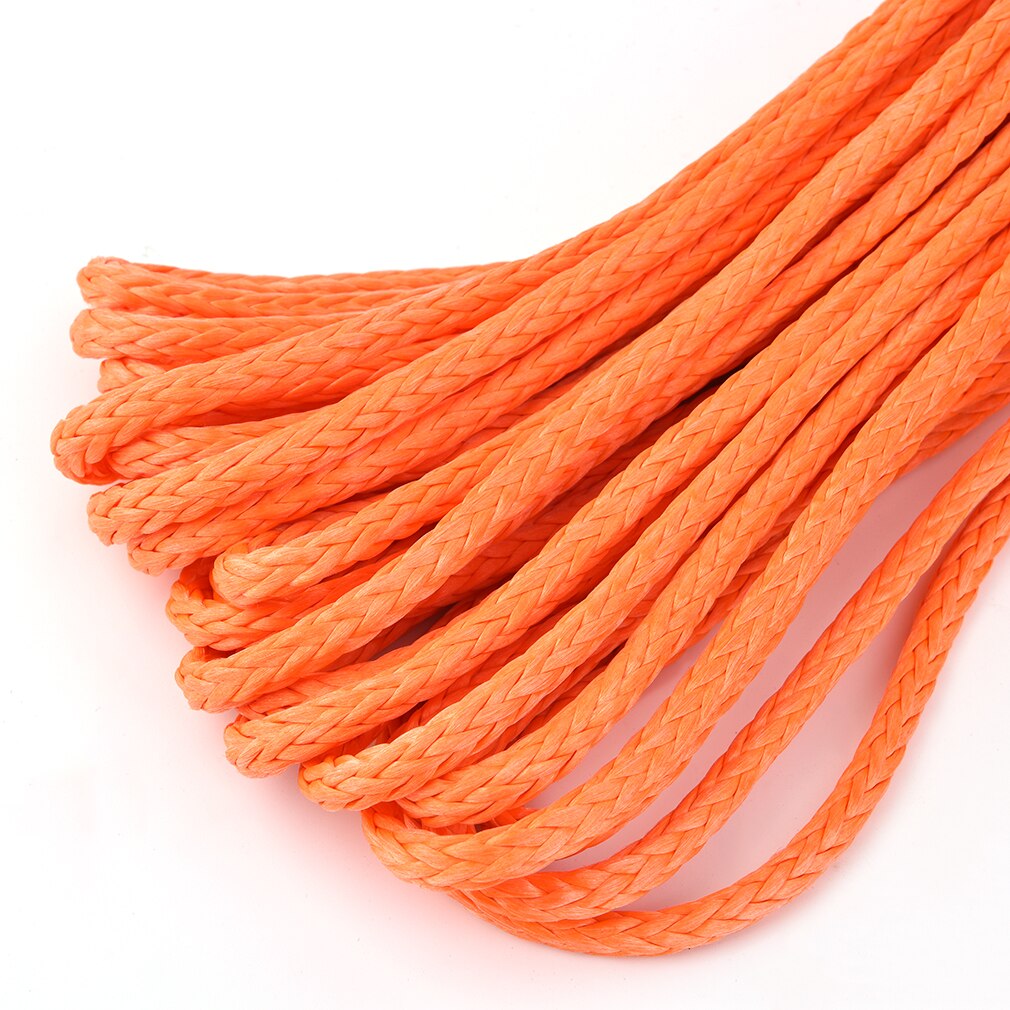 5mm × 15m buen 12 trenza de hilo Cable de cabrestante cuerda de arrastre sintética cuerda de arrastre línea de alta resistencia ligera escalada cuerda al aire libre