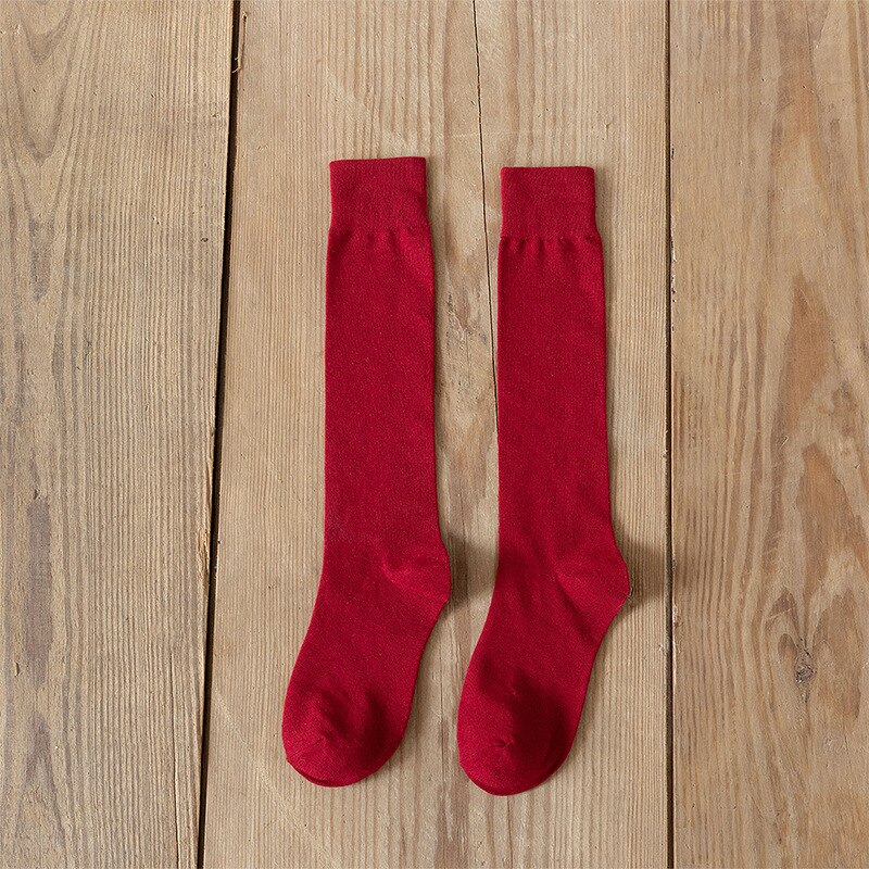 HYRAX Women Tube Socks Stockings Women Socks Pressure Stovepipe Socks Trendy Knee Socks Knee Socks: Wine red