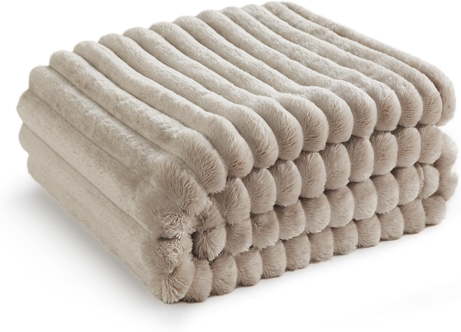 Witte fleece deken voor bank - superzachte, gezellige dekens voor dames, schattige kleine deken voor meisjes, 59x79 inch: Koningin / Bruin