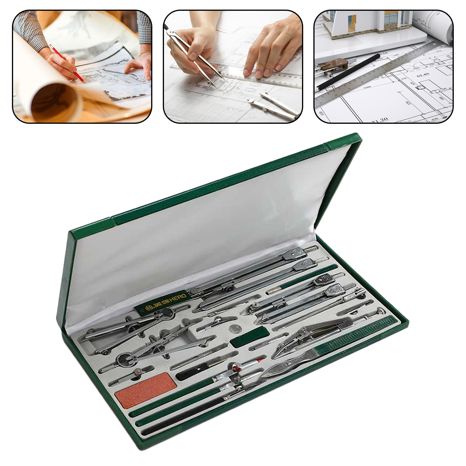 1 Set Verstelbare Kompas Pro Metalen Precisie Voor Cirkel Ingenieur Kantoor Math Opstellen Tool Math School Kantoor