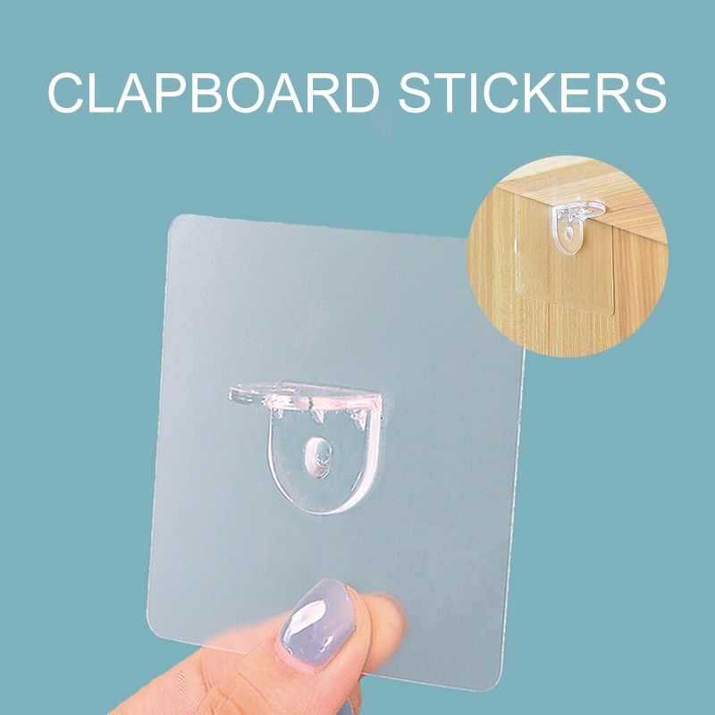 Adhesive Wall Hook Wall Hanger Transparent Suction Cup Sucker Hook Layered Partition Bracket Triangle Bracket Support Shelf Hook