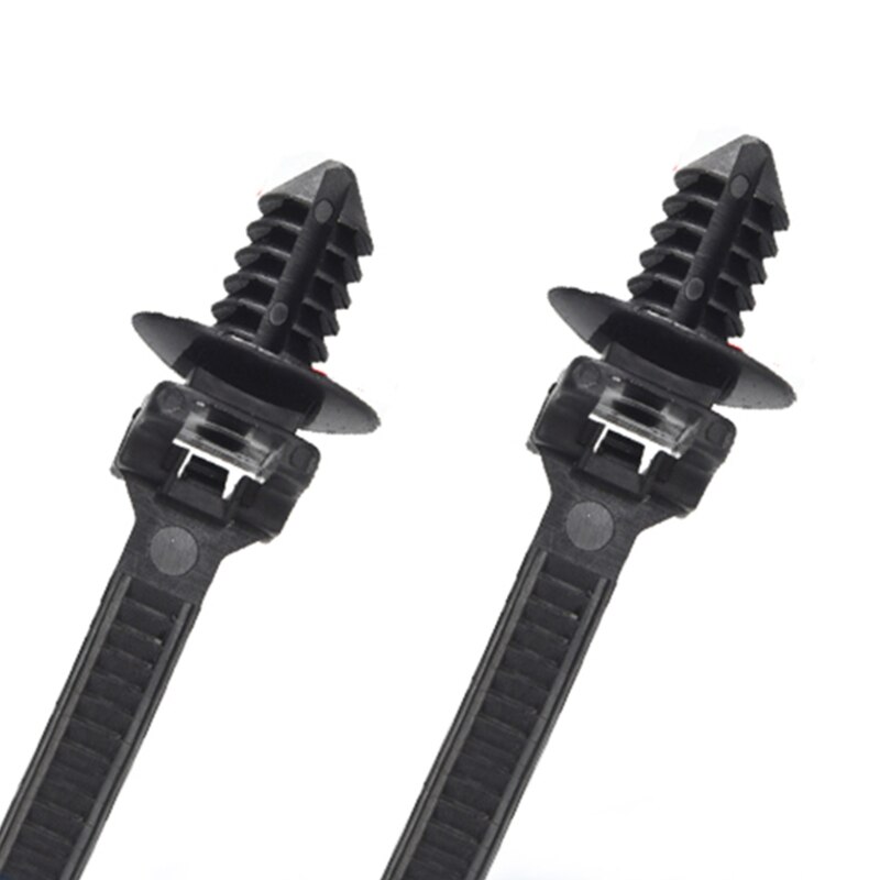 Nylon Push Mount Auto Dome Cable Zip Tie, 168Mm Lengte, 50 Stuks, Zwart