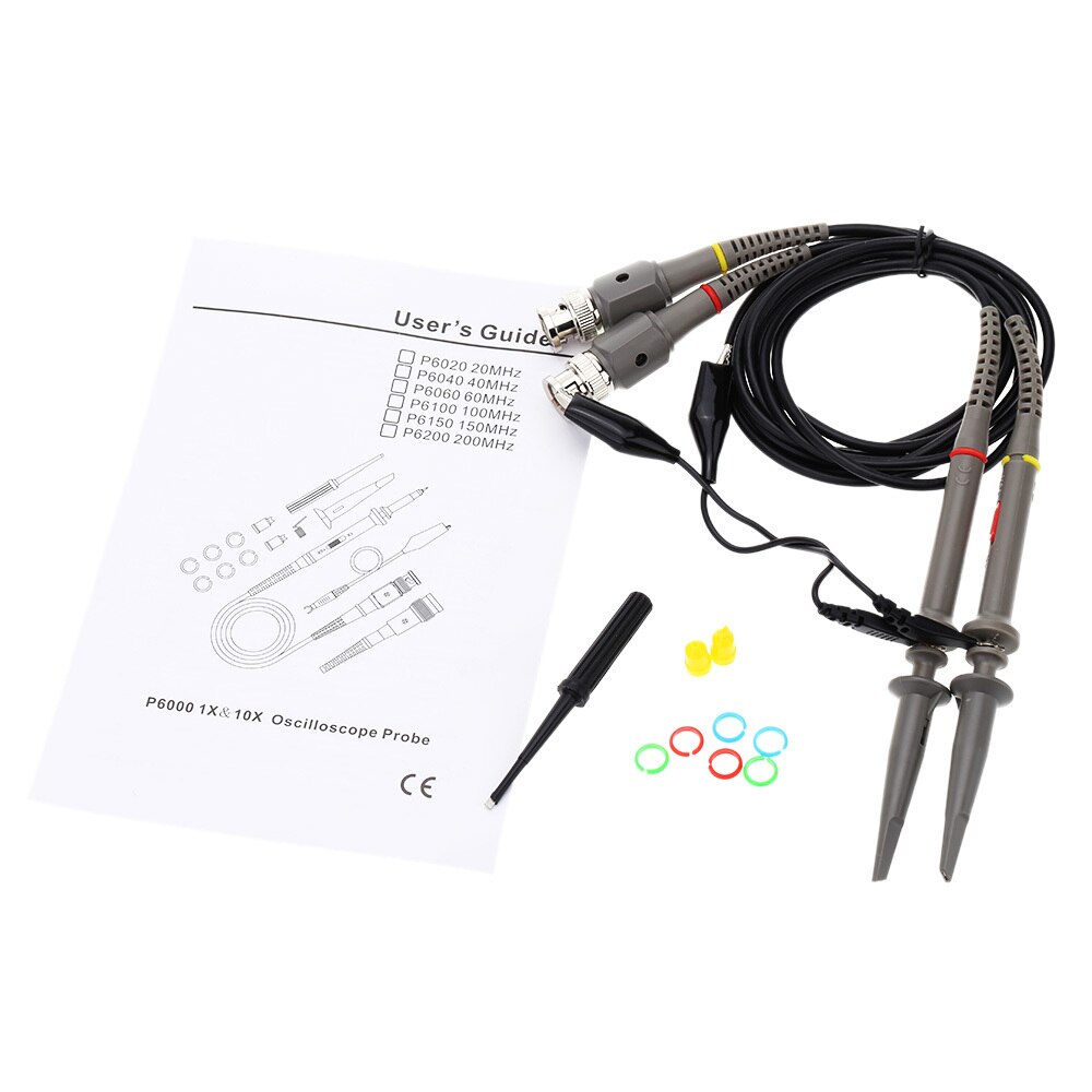 Oscilloscope Probe For Oscilloscope Probes Cable With Maker Rings Adjustment Tool Accessories Oscilloscope Parts 40MHz 1X 10X