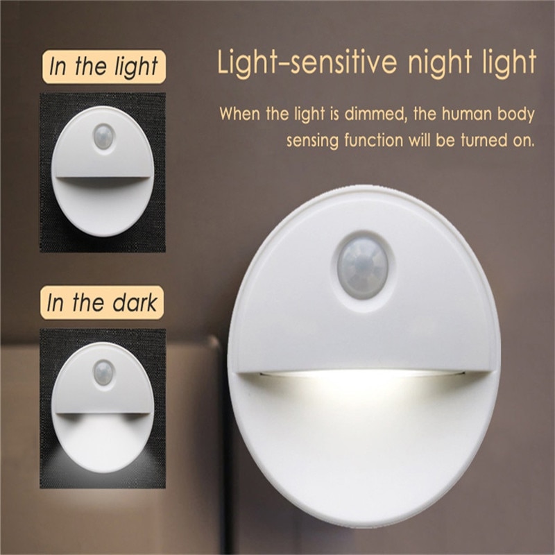 LED Ronde Lichaam Sensor Licht Creatieve lamp Controle Oogbescherming Bed Vreemde Slimme Nachtlampje lamp met motion sensor