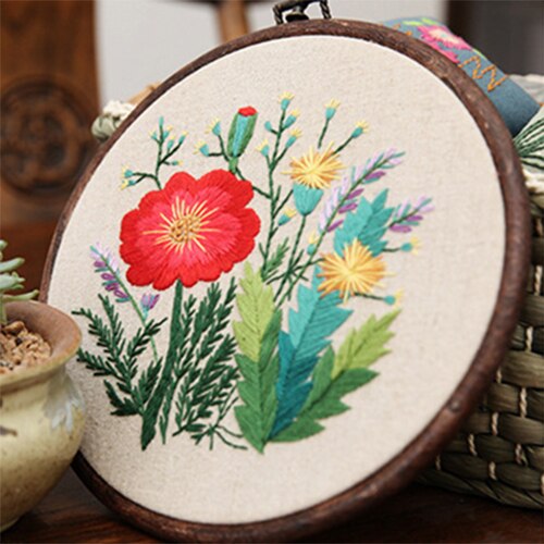 DIY 3D Ribbons Embroidery for Beginner Needlework Practice Kits Cross Stitch Wall Painting Art Home Decoration Meet Sets: 01