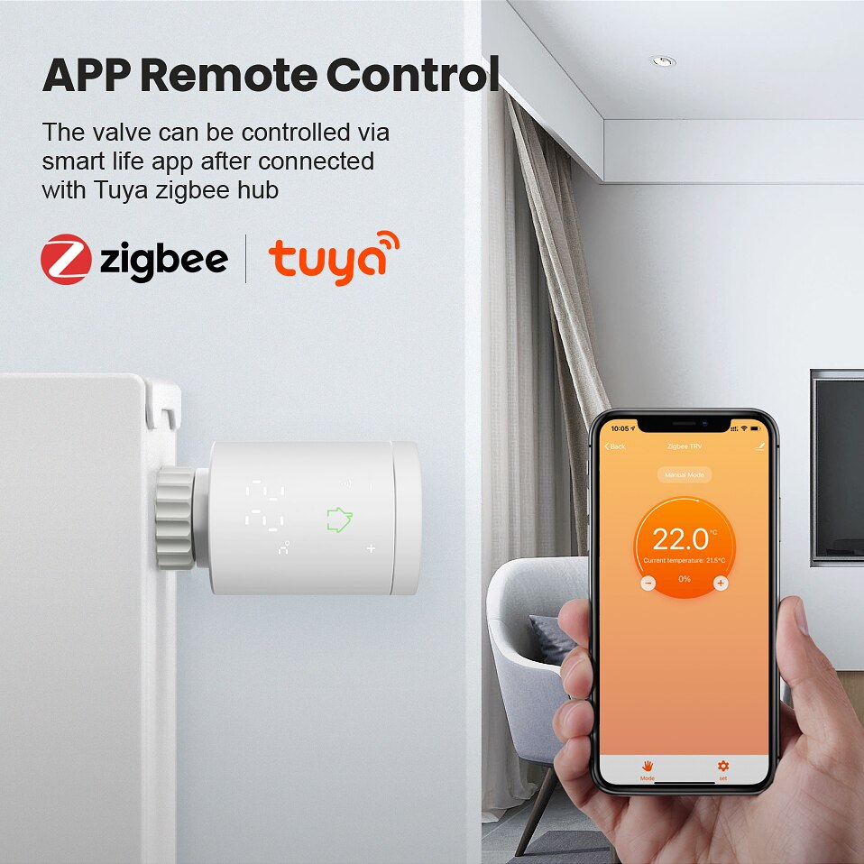 Vanne de Thermostat de radiateur intelligente AVATTO Zigbee, contrôleur d'actionneur de vanne de radiateur thermostatique Tuya pour Alexa, Google Home
