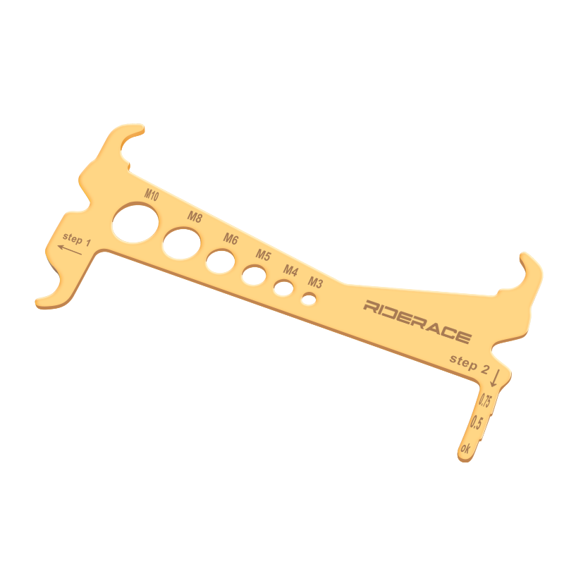 RIDERACE Bike Chain Wear Indicator Checker Bicycle Gauge Measurement Ruler Portable Road Cycling Chain Replacement Repair Tools: Default Title
