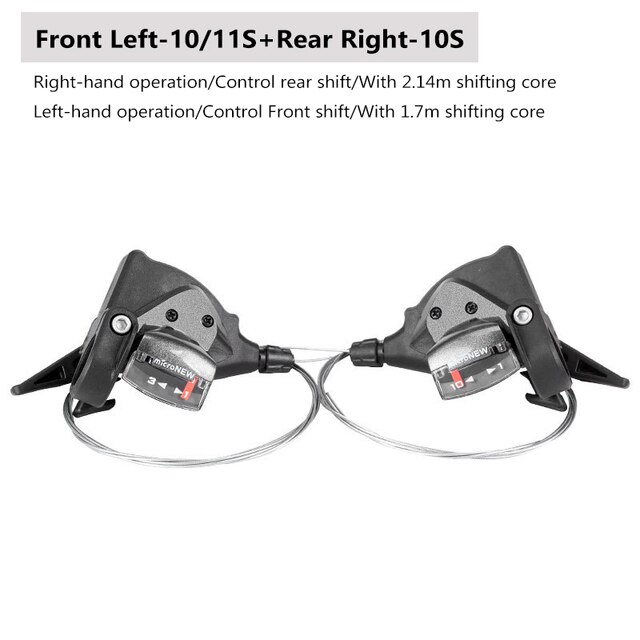 microNEW MTB Derailleur Front Rear Shift Lever 7/8/9/10/11 Speed MTB Mountain Bike Shifter Bicycle Shifting Bicycle Parts: 3x10 Speed 1 Pair